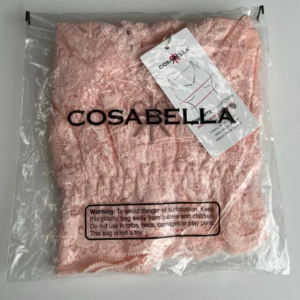 Cosabella Never Say Never Curvy Racie Racerback Bralette Pink Lilly NWT XL DD+